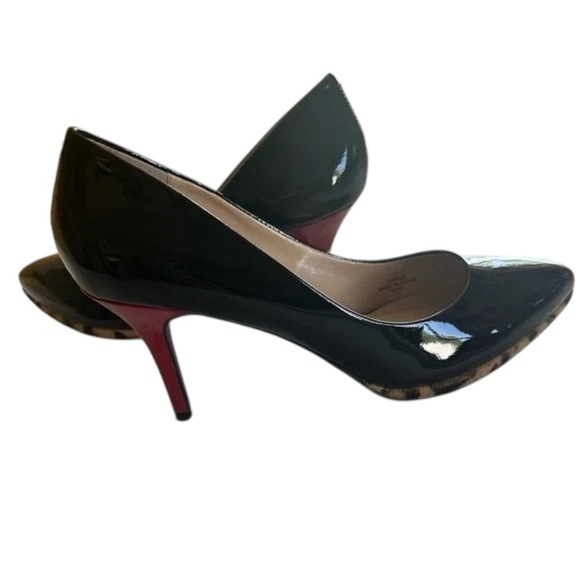 J. Renee Danko Black Patent Leather/Red Heels Platform Shoes  Size 8.5, NWOT - Picture 4 of 10